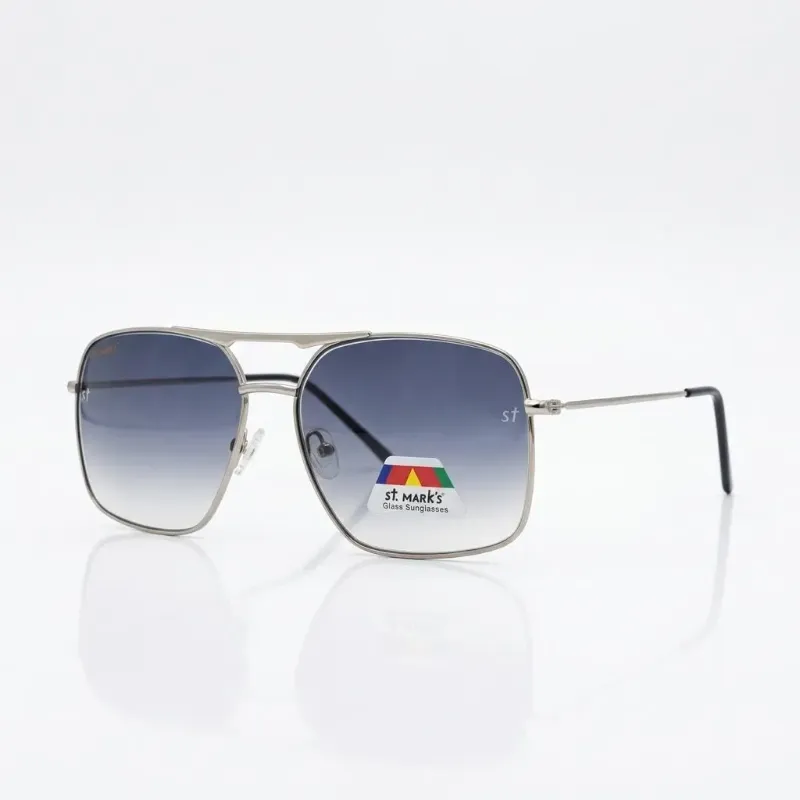 Glass Mountain S.T. Marks Luxury Sunglasses (Matte Blue & Brown)