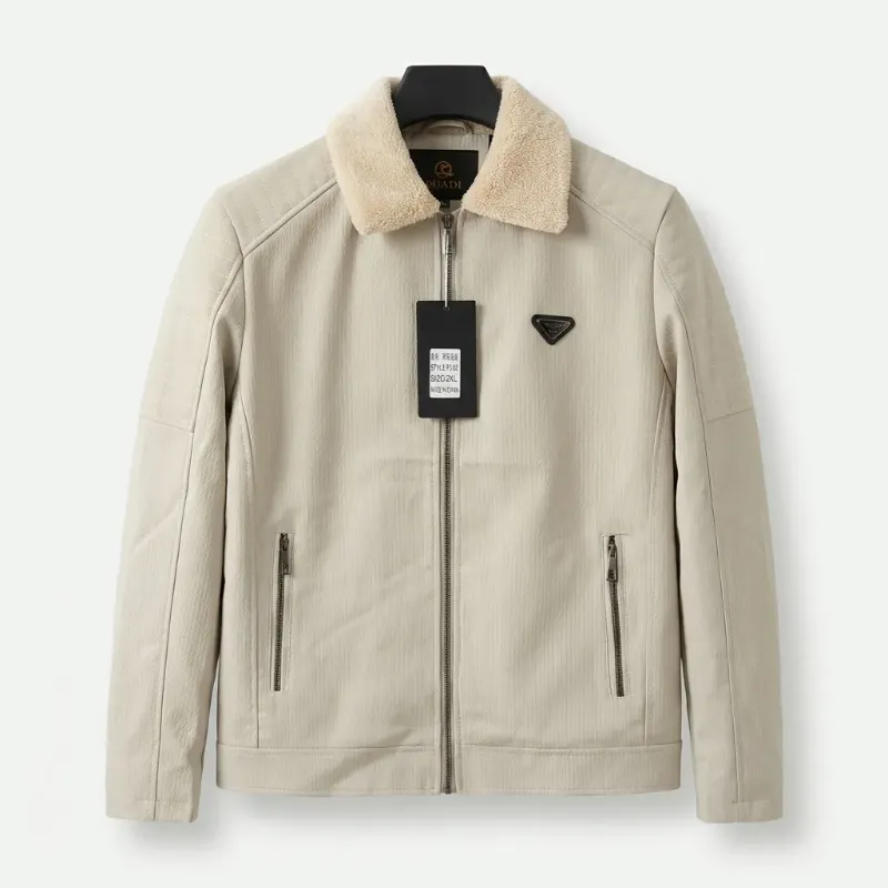 Men's Premium Sherpa Fur Collar Jacket Collection (2 Colors)