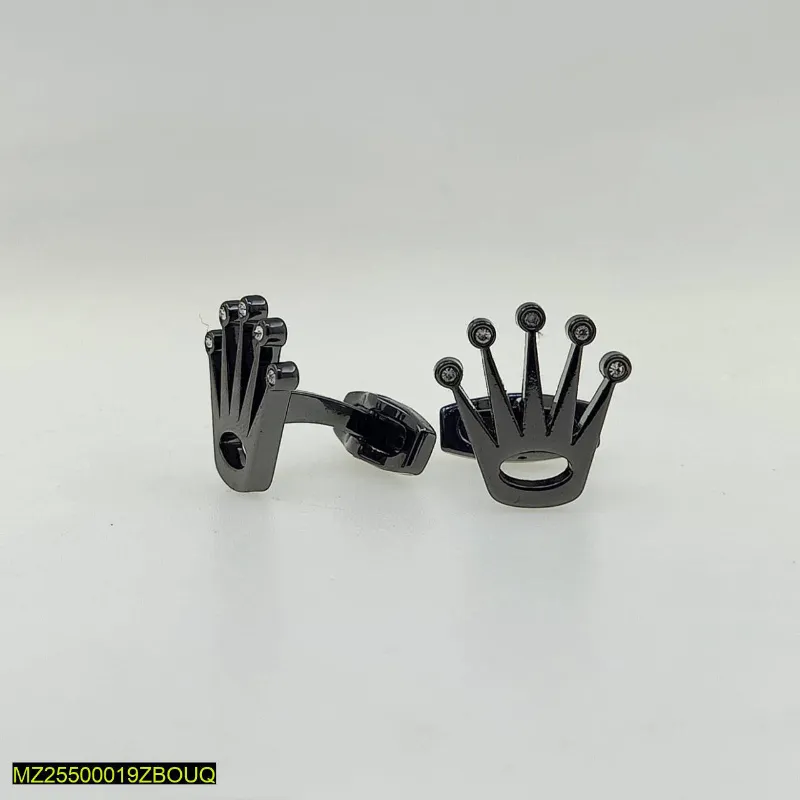 Premium Stainless Steel Cufflinks Crown Gold Wedding Office