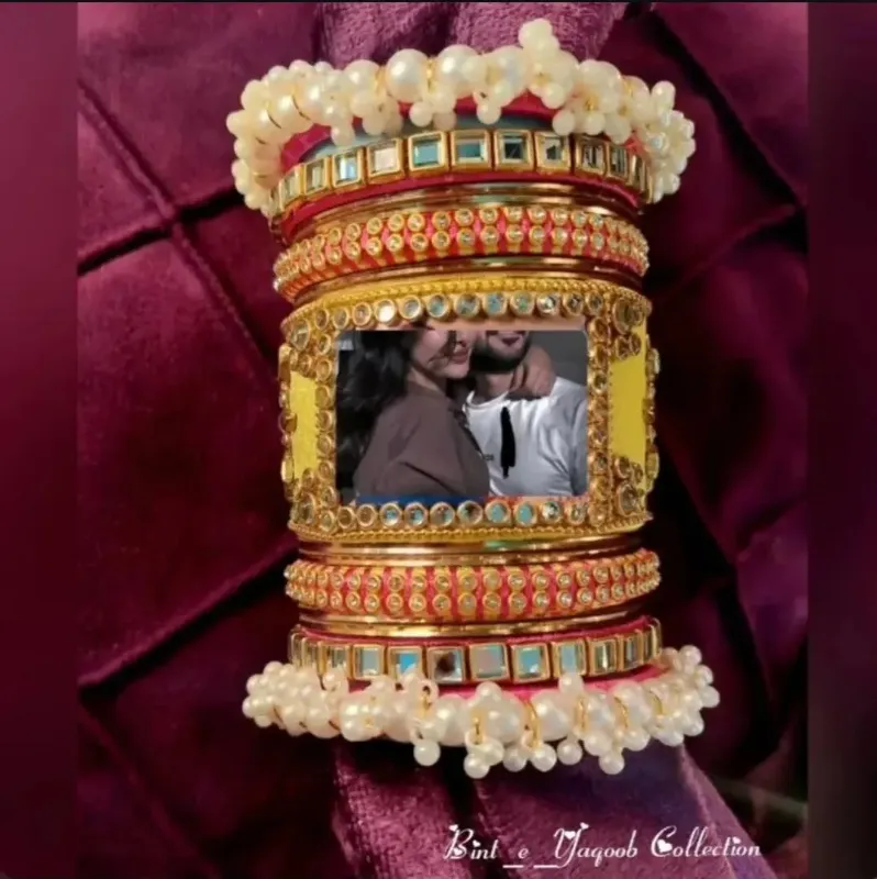 Custom Photo Printed Handmade Silk Thread Bangles
